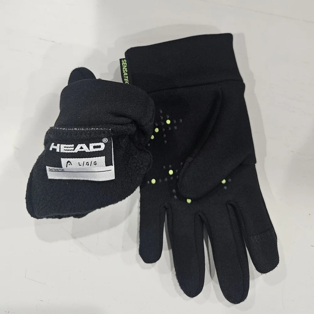 Head Neon and Black Youth Mittens. Insulated. Outdoor Accessories Touchscreen LG